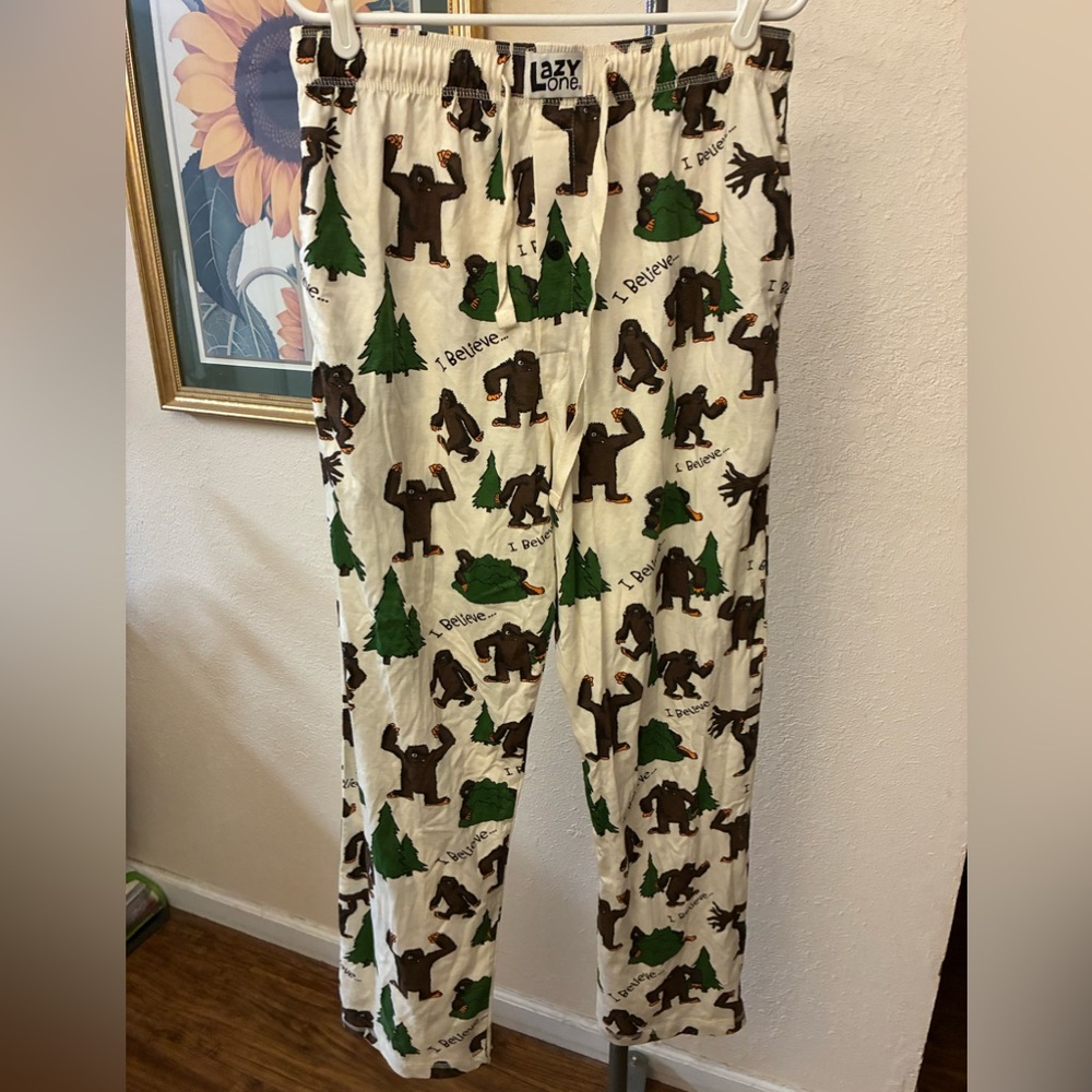 Lazy One “ I Believe' Bigfoot Pajama Pants